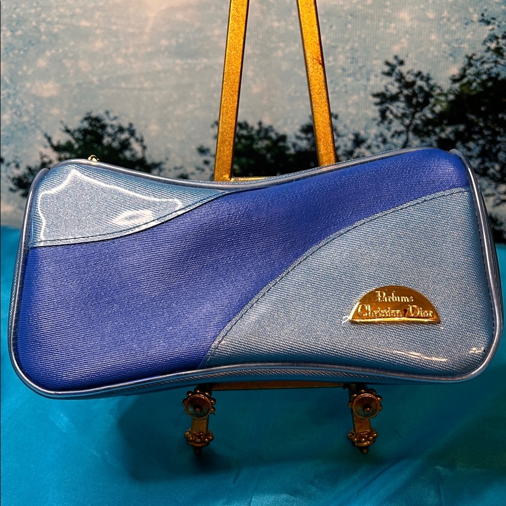 Dior Blue on Blue Women's Travel Toiletries / Jewelry Zip Pouch